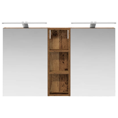 Set di Armadi da Bagno con porta 3 pcs 100 x 10,5 x 60,5 cm | homemem39