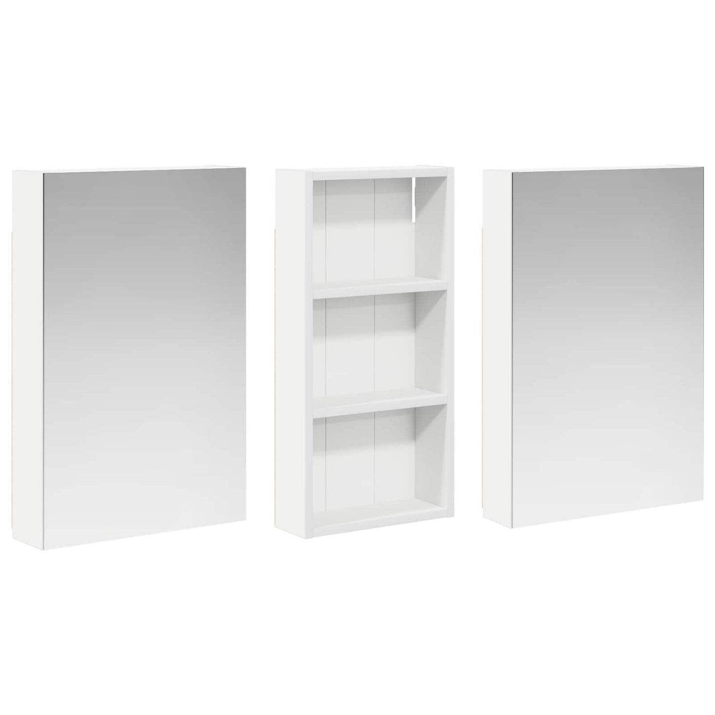 Set di Armadi da Bagno con porta 3 pcs 110 x 10,5 x 60,5 cm | homemem39