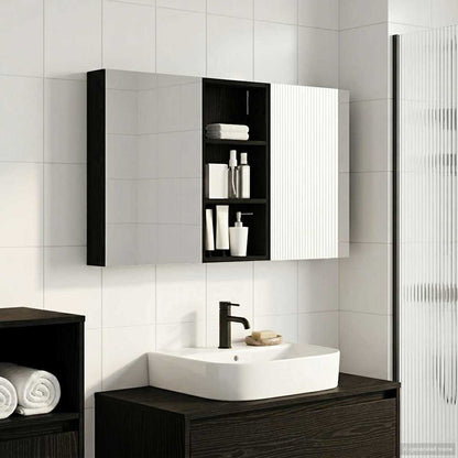 Set di Armadi da Bagno con porta 3 pcs 110 x 10,5 x 60,5 cm | homemem39
