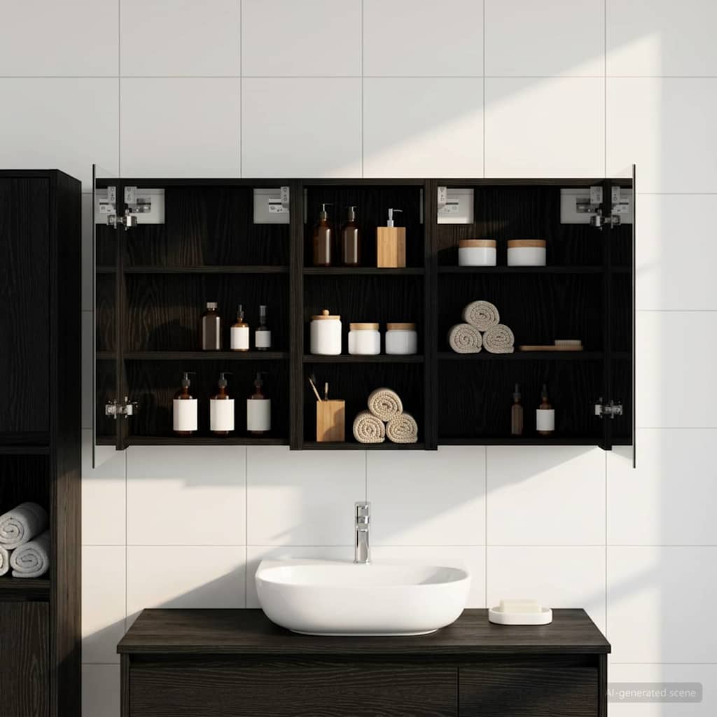 Set di Armadi da Bagno con porta 3 pcs 110 x 10,5 x 60,5 cm | homemem39