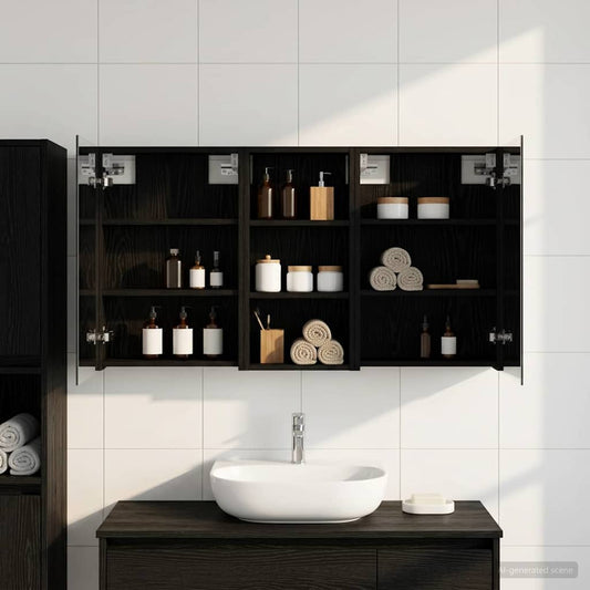 Set di Armadi da Bagno con porta 3 pcs 110 x 10,5 x 60,5 cm | homemem39