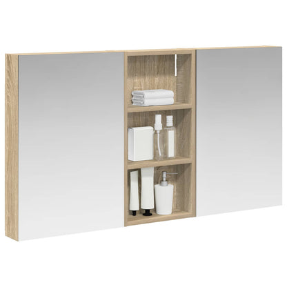 Set di Armadi da Bagno con porta 3 pcs 110 x 10,5 x 60,5 cm | homemem39