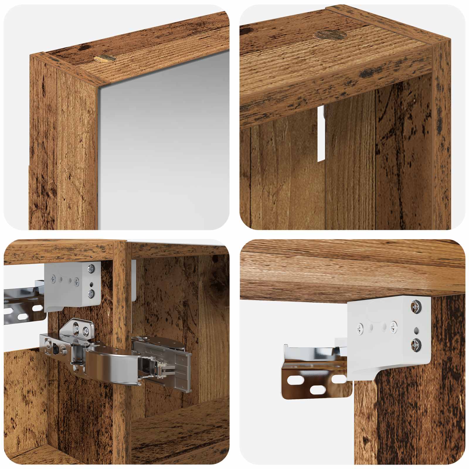 Set di Armadi da Bagno con porta 3 pcs 110 x 10,5 x 60,5 cm | homemem39