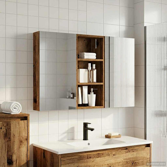 Set di Armadi da Bagno con porta 3 pcs 110 x 10,5 x 60,5 cm
