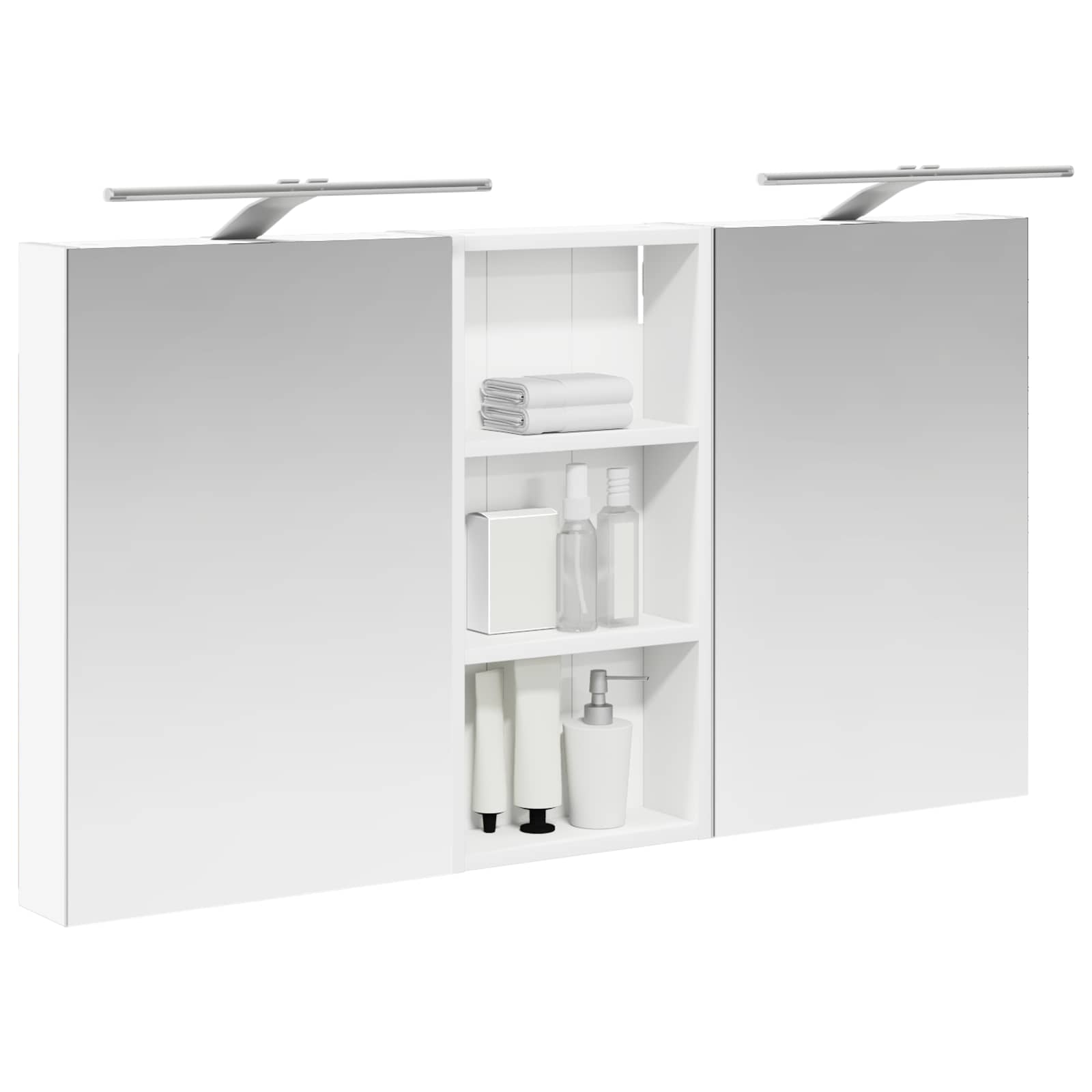 Set di Armadi da Bagno con porta 3 pcs 110 x 10,5 x 60,5 cm | homemem39