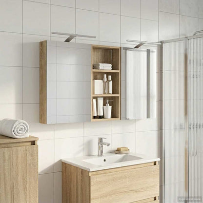 Set di Armadi da Bagno con porta 3 pcs 110 x 10,5 x 60,5 cm | homemem39