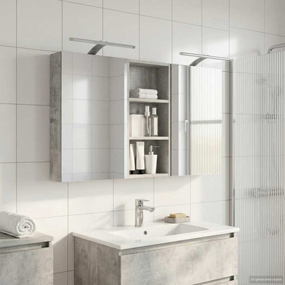 Set di Armadi da Bagno con porta 3 pcs 110 x 10,5 x 60,5 cm | homemem39