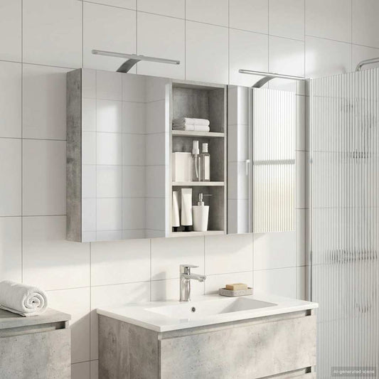 Set di Armadi da Bagno con porta 3 pcs 110 x 10,5 x 60,5 cm | homemem39