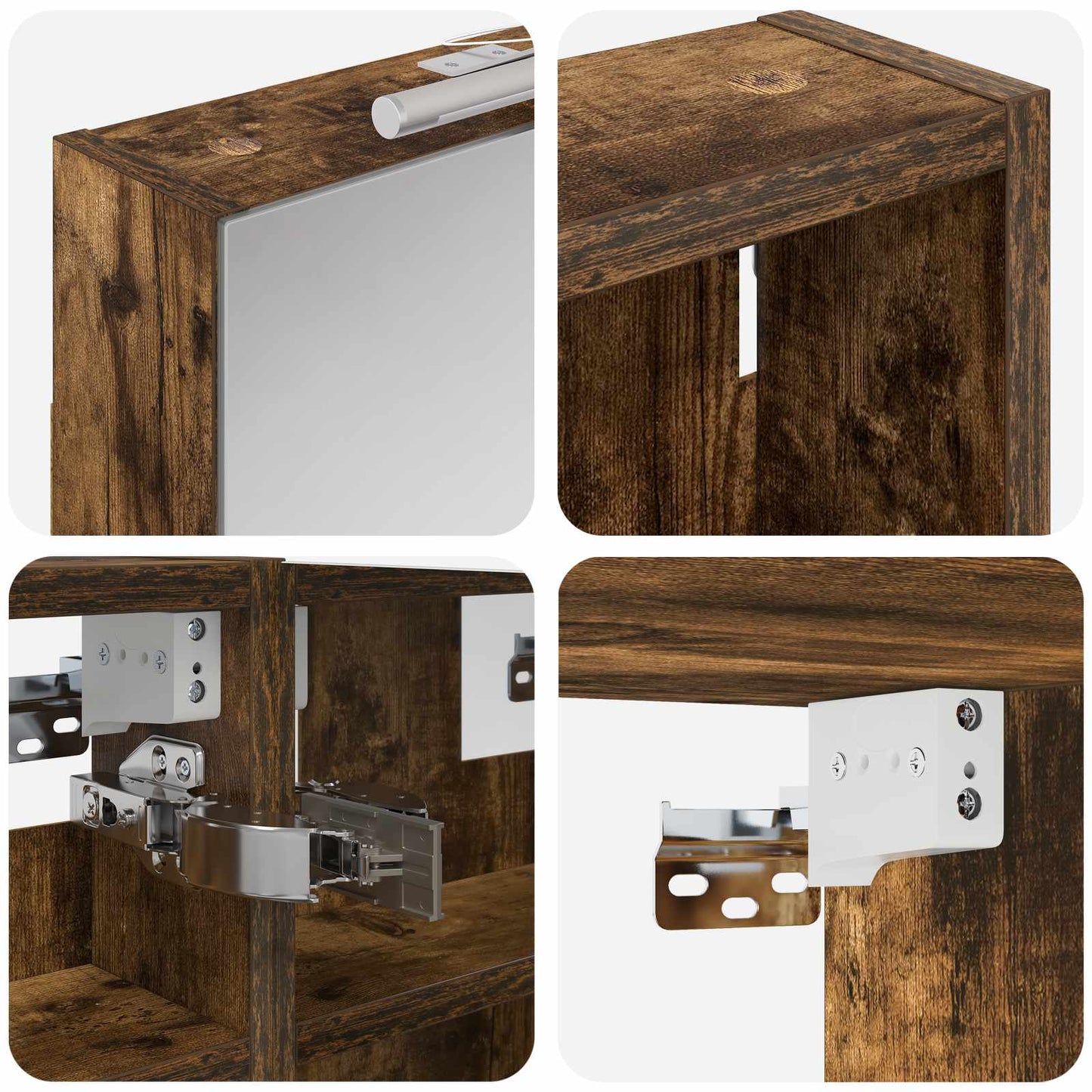 Set di Armadi da Bagno con porta 3 pcs 110 x 10,5 x 60,5 cm | homemem39