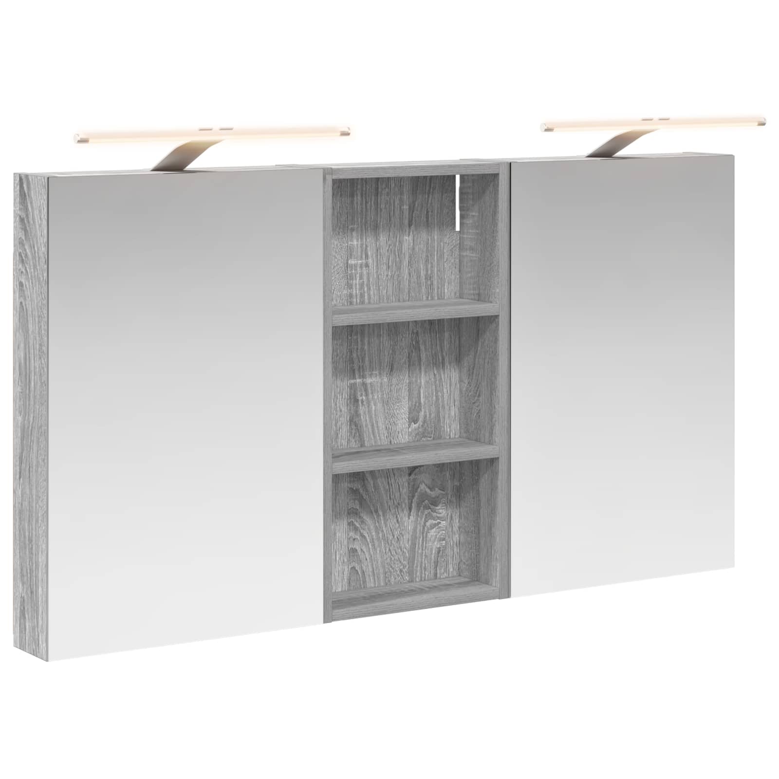 Set di Armadi da Bagno con porta 3 pcs 110 x 10,5 x 60,5 cm | homemem39