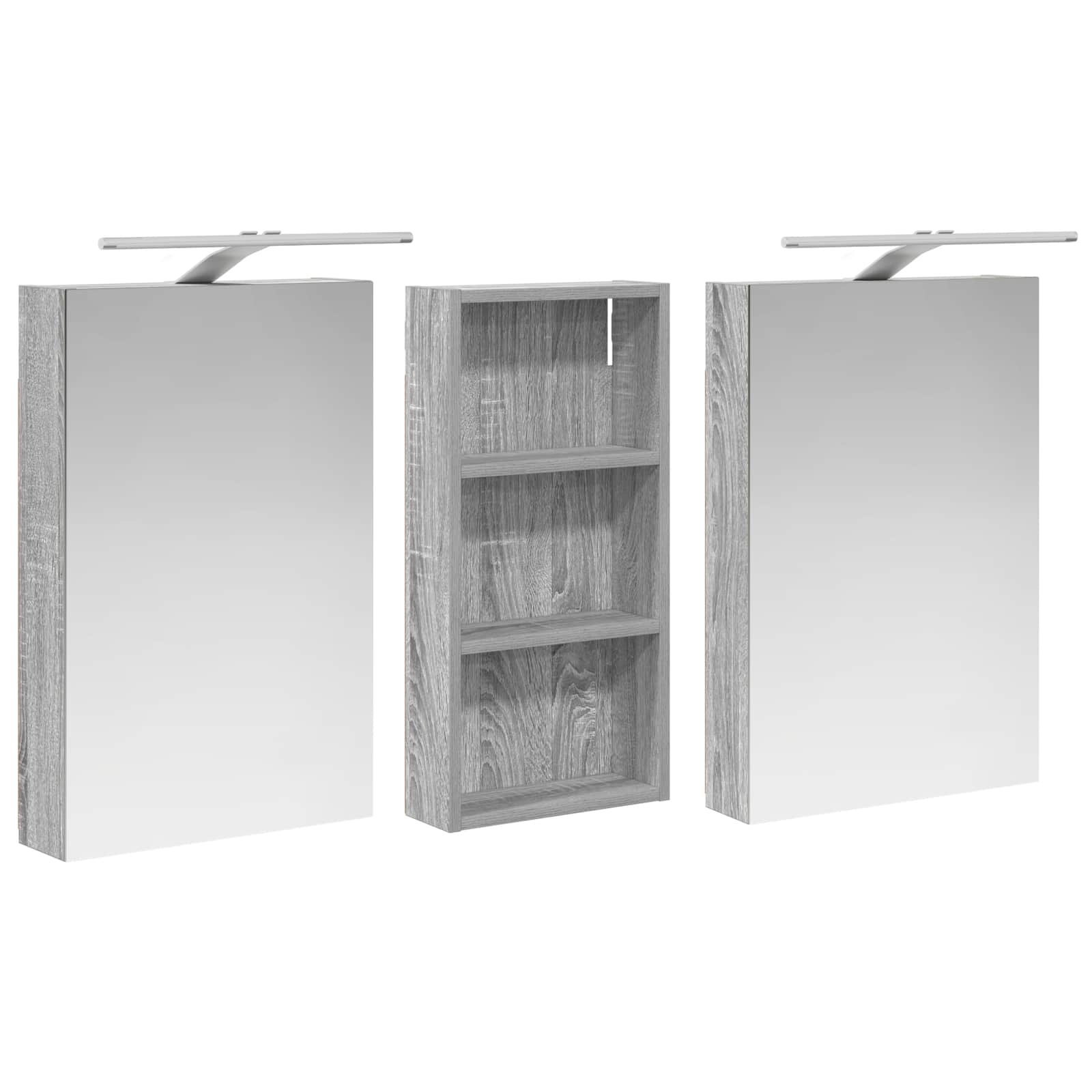 Set di Armadi da Bagno con porta 3 pcs 110 x 10,5 x 60,5 cm | homemem39