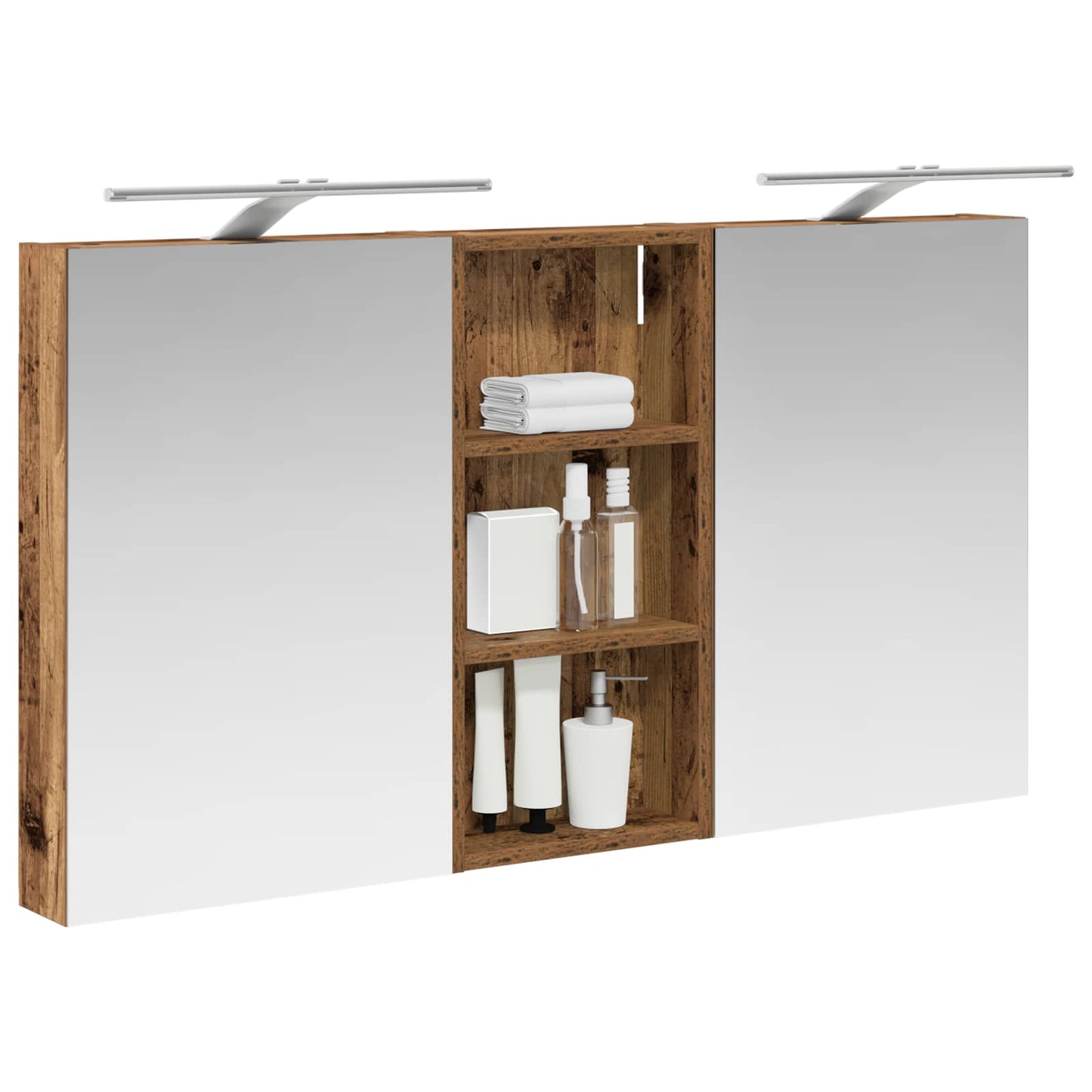 Set di Armadi da Bagno con porta 3 pcs 110 x 10,5 x 60,5 cm | homemem39