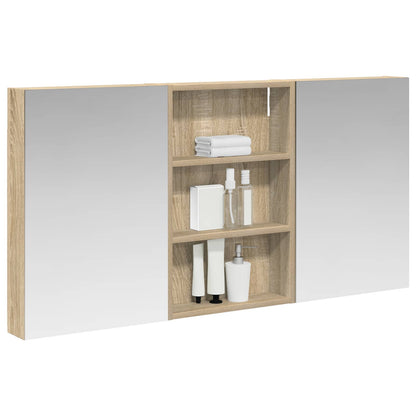 Set di Armadi da Bagno con porta 3 pcs 120 x 10,5 x 60,5 cm | homemem39