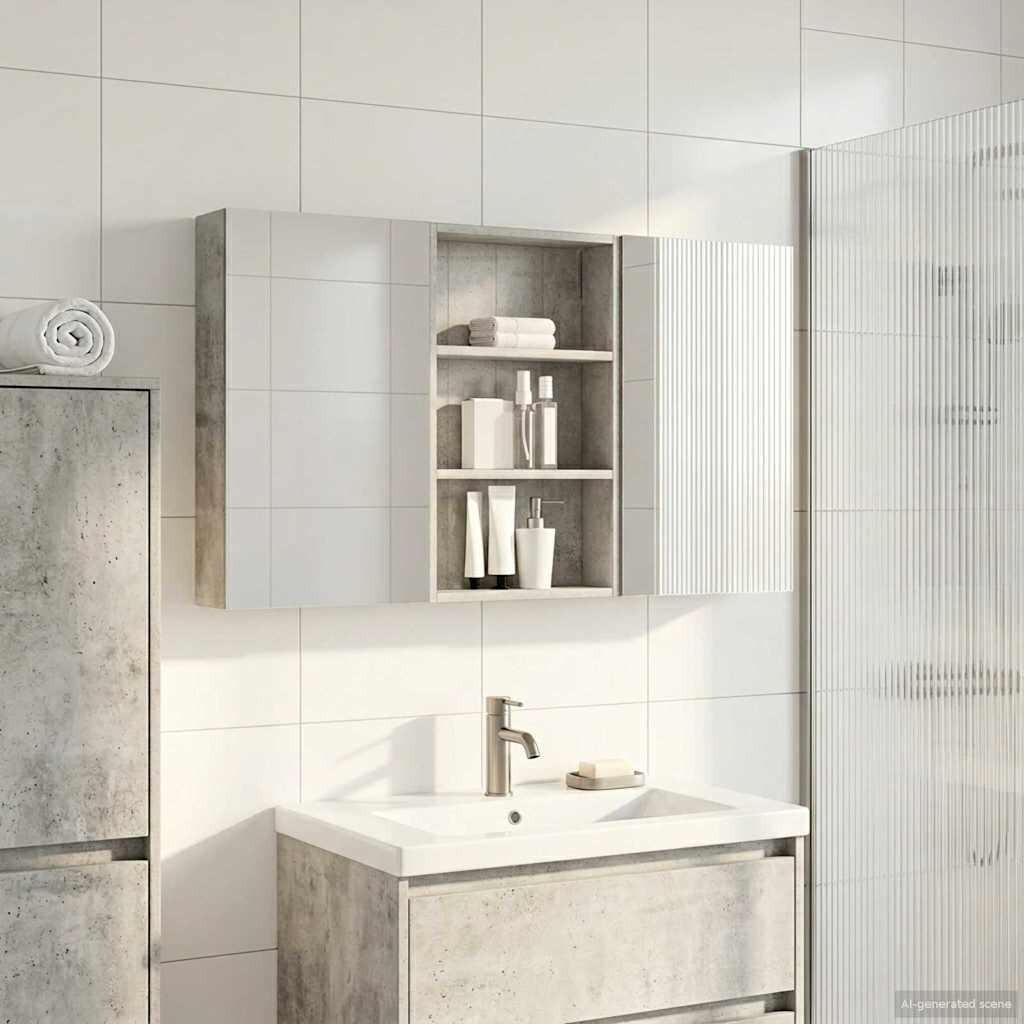 Set di Armadi da Bagno con porta 3 pcs 120 x 10,5 x 60,5 cm | homemem39