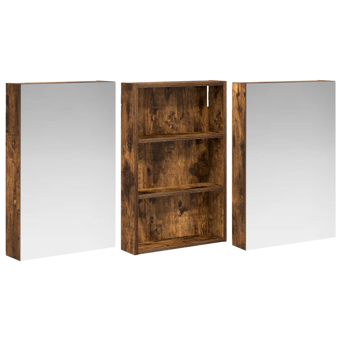 Set di Armadi da Bagno con porta 3 pcs 120 x 10,5 x 60,5 cm | homemem39