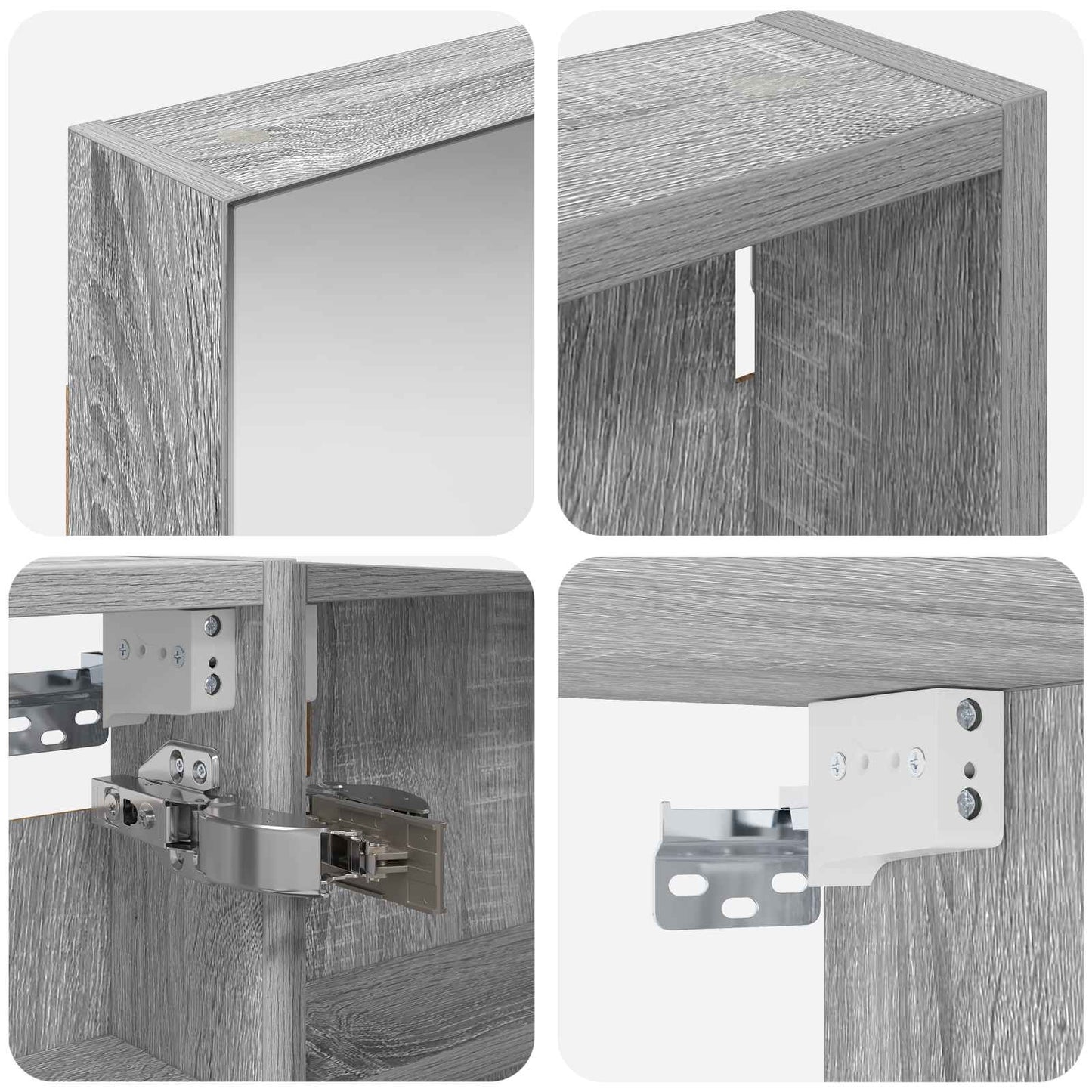 Set di Armadi da Bagno con porta 3 pcs 120 x 10,5 x 60,5 cm | homemem39