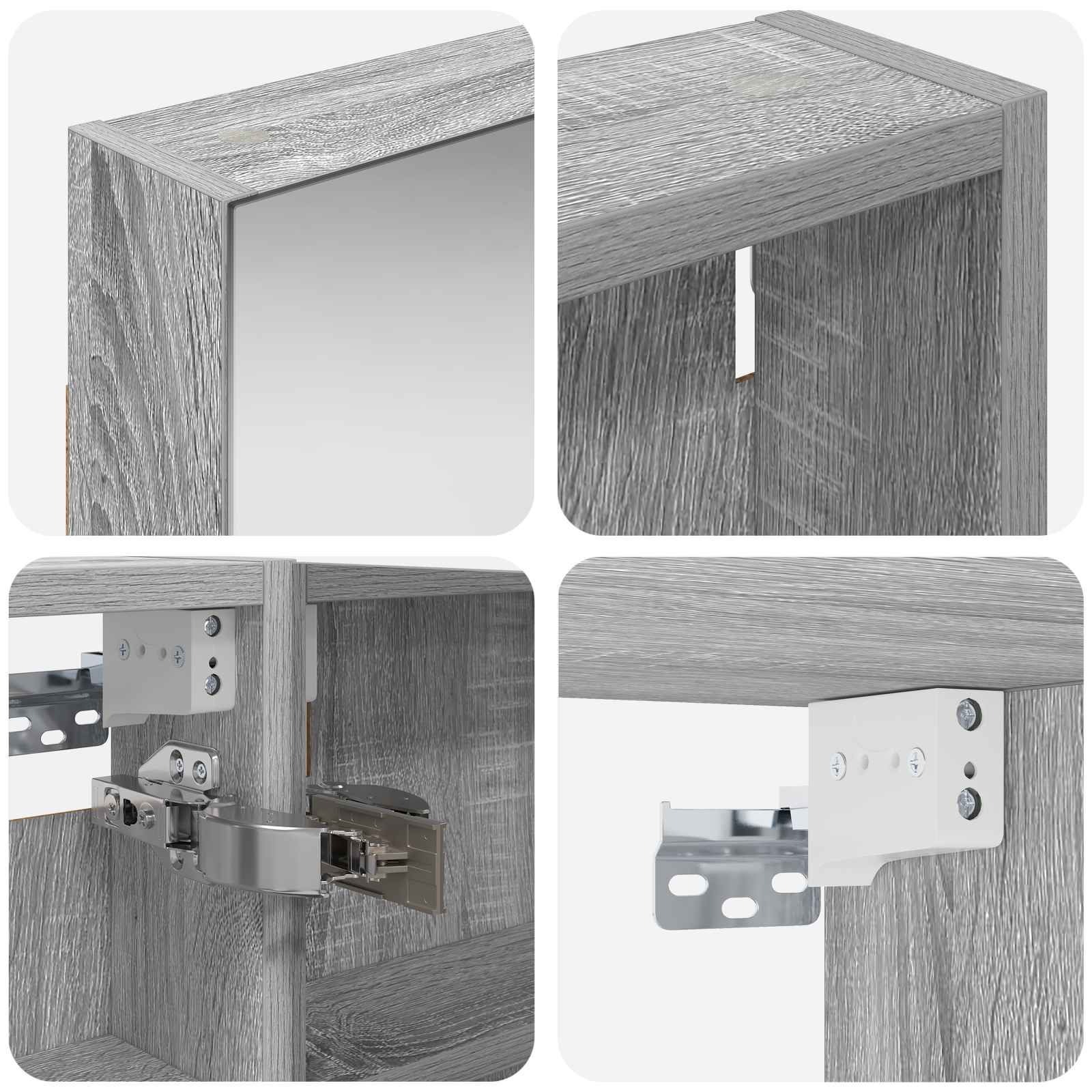 Set di Armadi da Bagno con porta 3 pcs 120 x 10,5 x 60,5 cm | homemem39