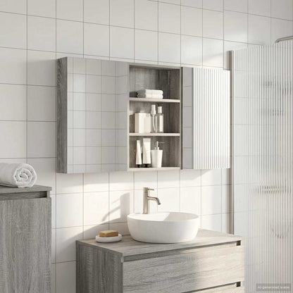 Set di Armadi da Bagno con porta 3 pcs 120 x 10,5 x 60,5 cm