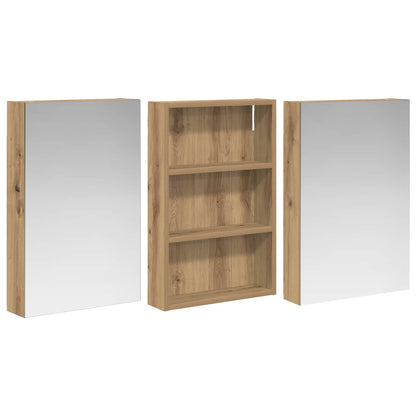 Set di Armadi da Bagno con porta 3 pcs 120 x 10,5 x 60,5 cm | homemem39