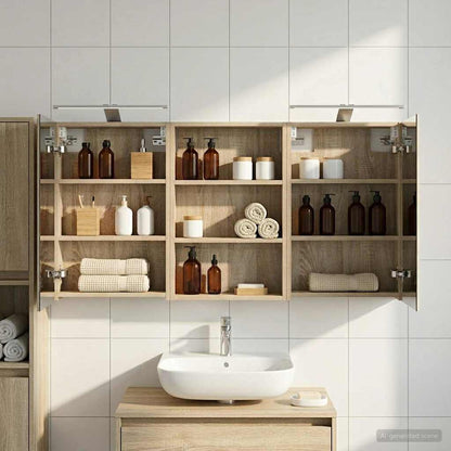 Set di Armadi da Bagno 3 pz 120 x 10,5 x 60,5 cm