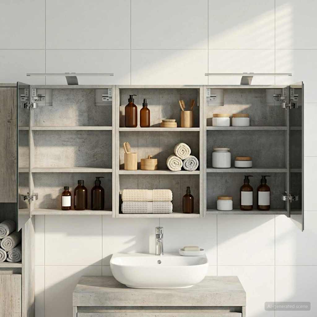 Set di Armadi da Bagno 3 pz 120 x 10,5 x 60,5 cm | homemem39