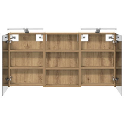 Set di Armadi da Bagno con porta 3 pcs 120 x 10,5 x 60,5 cm | homemem39