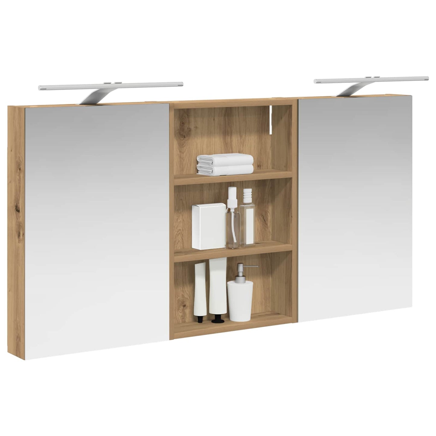 Set di Armadi da Bagno con porta 3 pcs 120 x 10,5 x 60,5 cm | homemem39