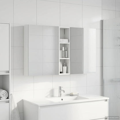 Set di Armadi da Bagno con lo scaffale 3 pcs 120 x 14,5 x 70 cm | homemem39