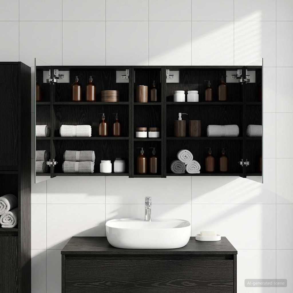 Set di Armadi da Bagno con lo scaffale 3 pcs 120 x 14,5 x 70 cm | homemem39