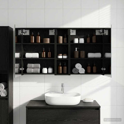 Set di Armadi da Bagno con lo scaffale 3 pcs 120 x 14,5 x 70 cm | homemem39