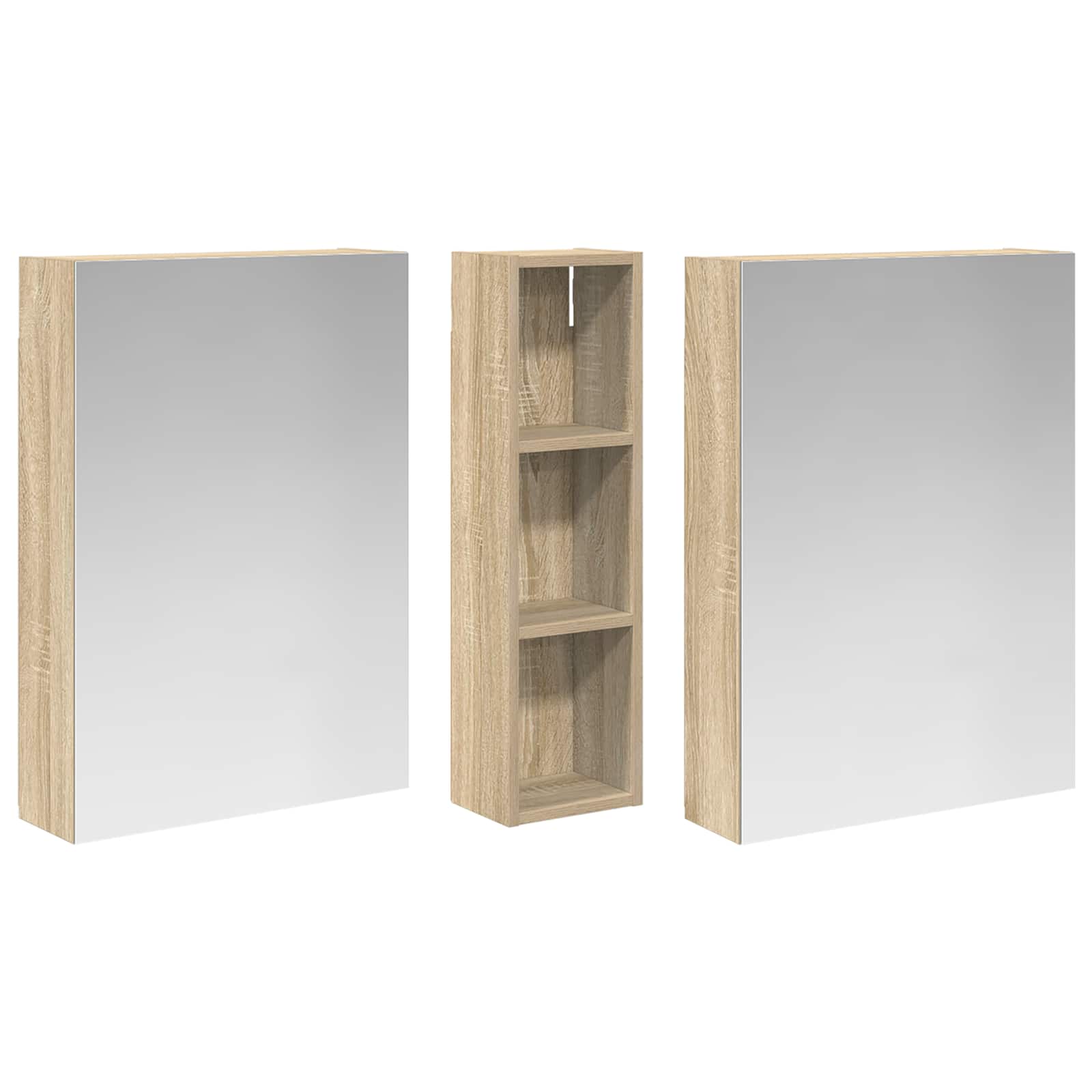 Set di Armadi da Bagno con lo scaffale 3 pcs 120 x 14,5 x 70 cm | homemem39