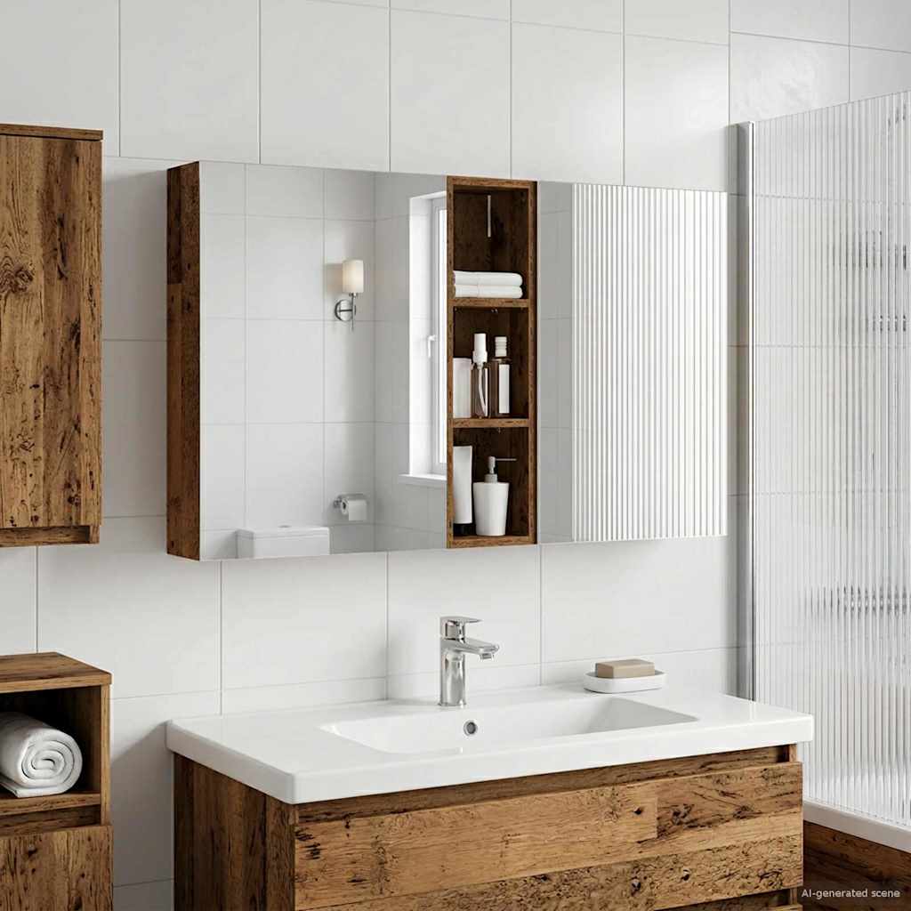 Set di Armadi da Bagno con lo scaffale 3 pcs 120 x 14,5 x 70 cm | homemem39