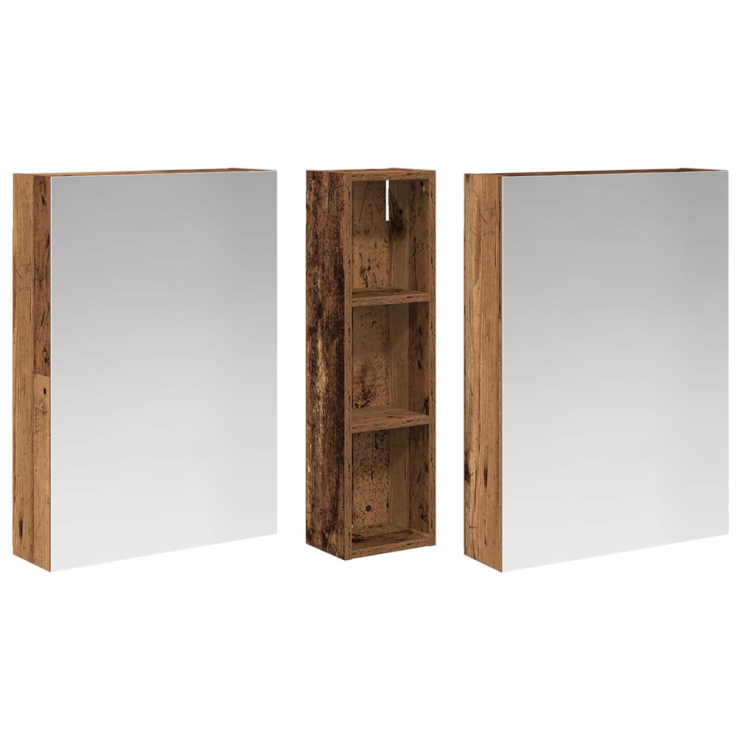 Set di Armadi da Bagno con lo scaffale 3 pcs 120 x 14,5 x 70 cm | homemem39