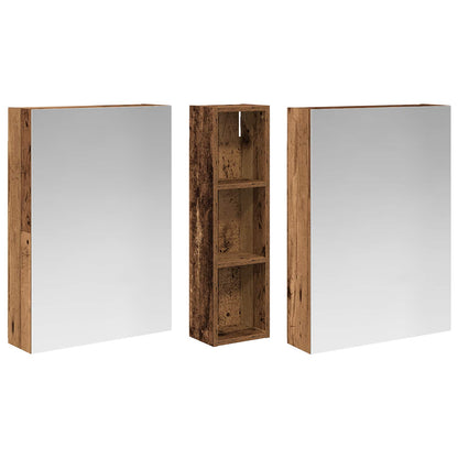 Set di Armadi da Bagno con lo scaffale 3 pcs 120 x 14,5 x 70 cm | homemem39