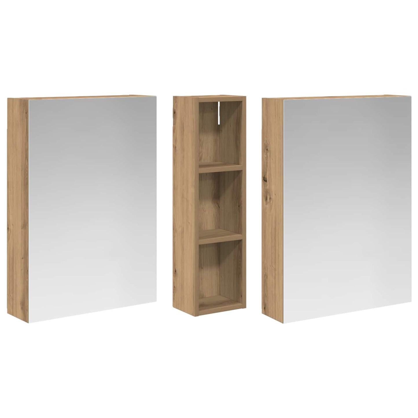 Set di Armadi da Bagno con lo scaffale 3 pcs 120 x 14,5 x 70 cm | homemem39