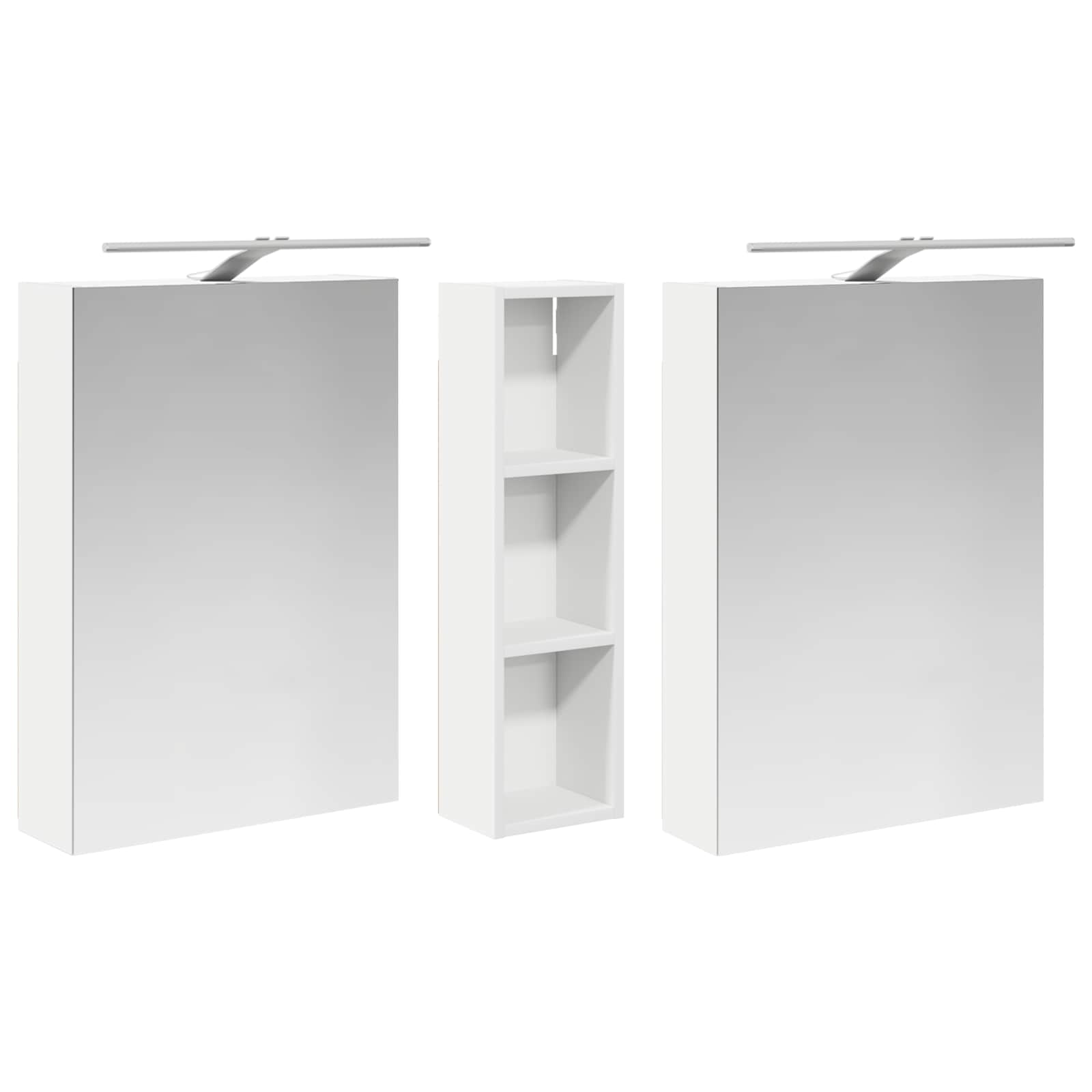 Set di Armadi da Bagno con lo scaffale 3 pcs 120 x 14,5 x 70 cm | homemem39