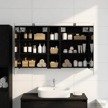 Set di Armadi da Bagno con lo scaffale 3 pcs 120 x 14,5 x 70 cm | homemem39