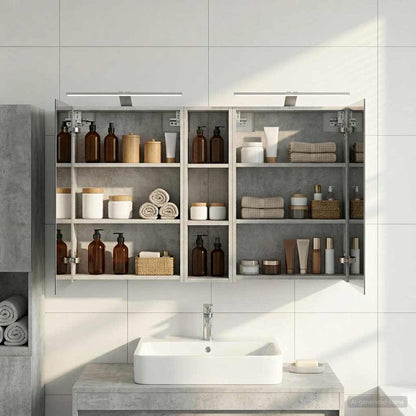 Set di Armadi da Bagno con lo scaffale 3 pcs 120 x 14,5 x 70 cm | homemem39