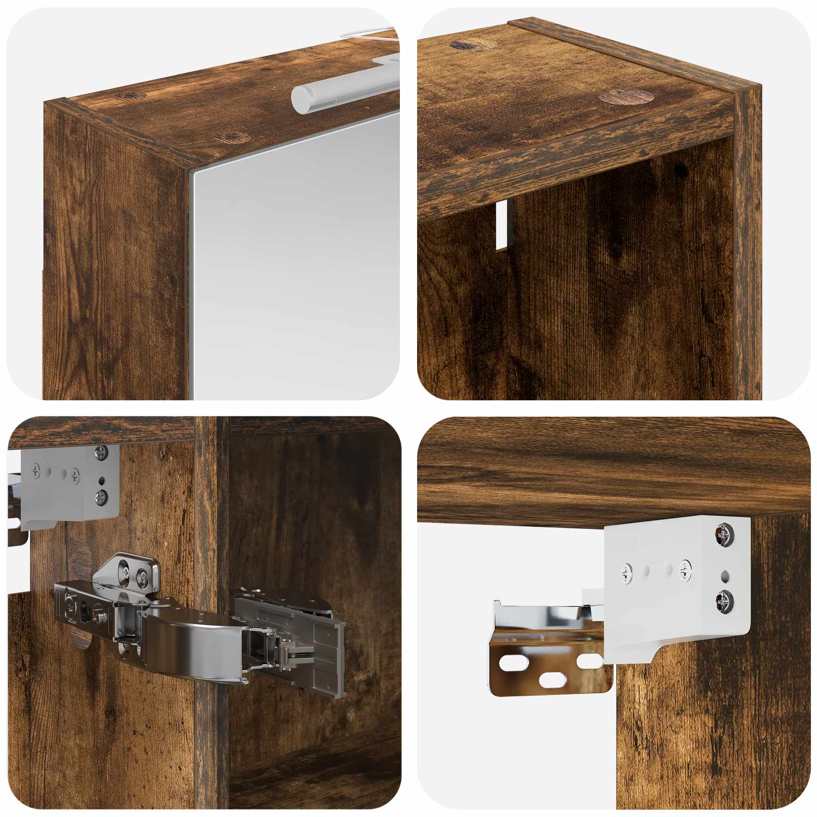 Set di Armadi da Bagno con lo scaffale 3 pcs 120 x 14,5 x 70 cm | homemem39