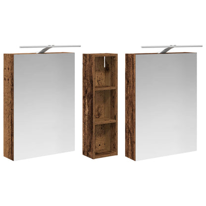 Set di Armadi da Bagno con lo scaffale 3 pcs 120 x 14,5 x 70 cm | homemem39