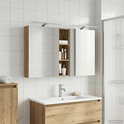 Set di Armadi da Bagno con lo scaffale 3 pcs 120 x 14,5 x 70 cm | homemem39