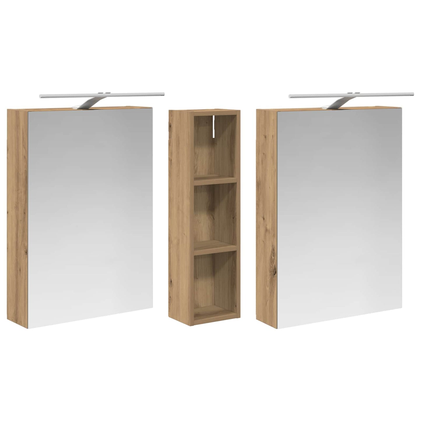 Set di Armadi da Bagno con lo scaffale 3 pcs 120 x 14,5 x 70 cm | homemem39