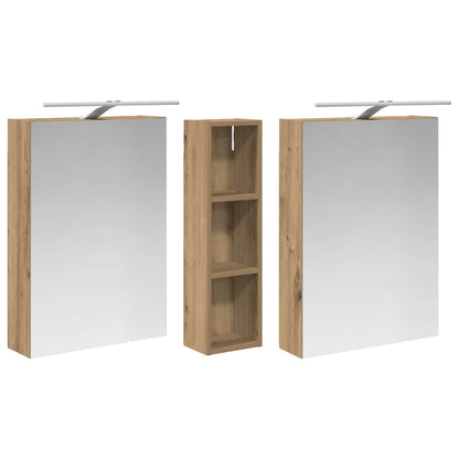 Set di Armadi da Bagno con lo scaffale 3 pcs 120 x 14,5 x 70 cm | homemem39