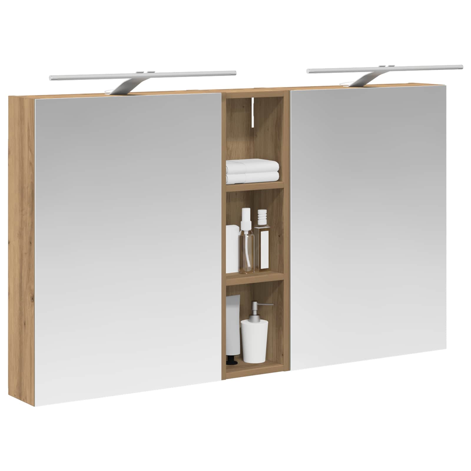 Set di Armadi da Bagno con lo scaffale 3 pcs 120 x 14,5 x 70 cm | homemem39