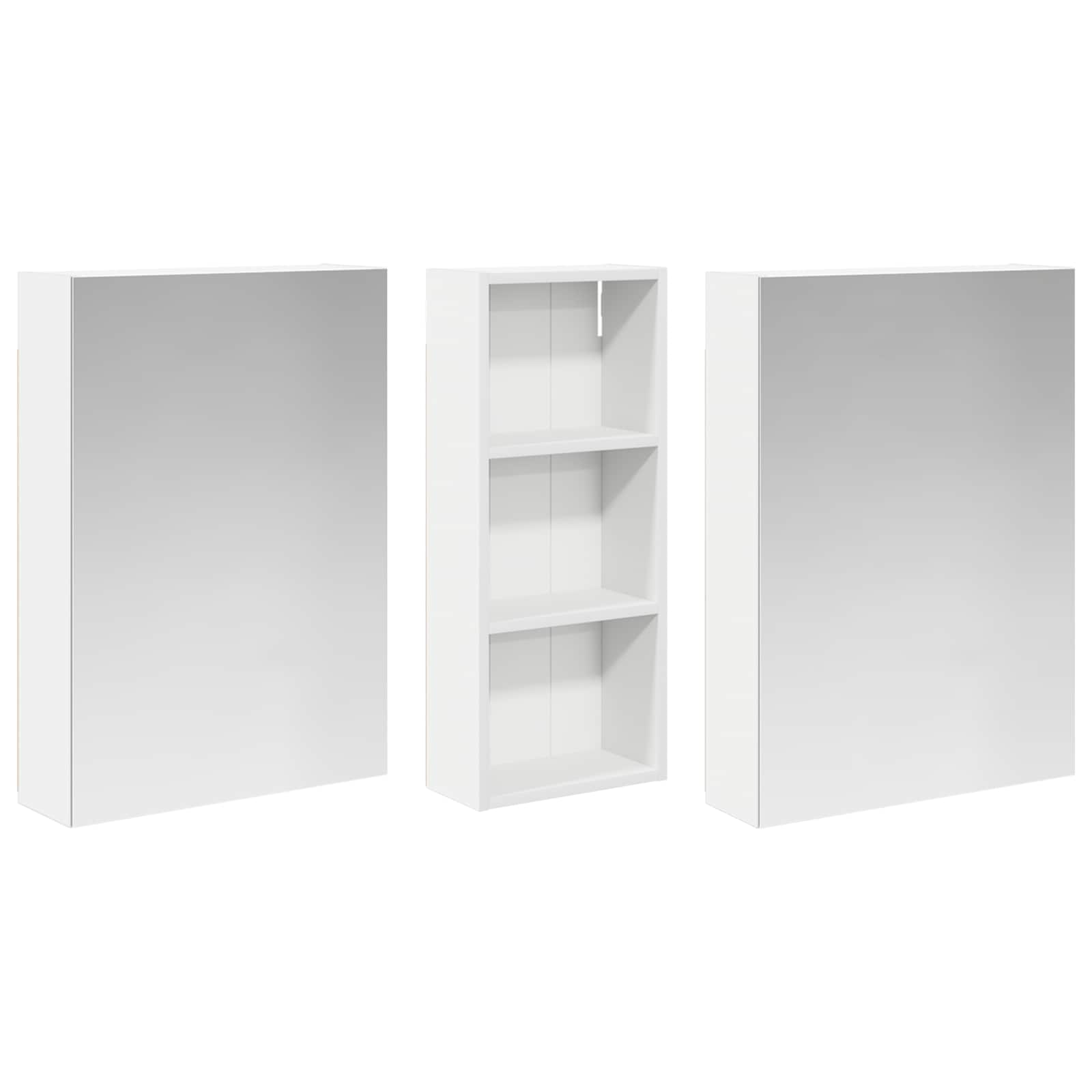 Set di Armadi da Bagno con lo scaffale 3 pcs 130 x 14,5 x 70 cm | homemem39