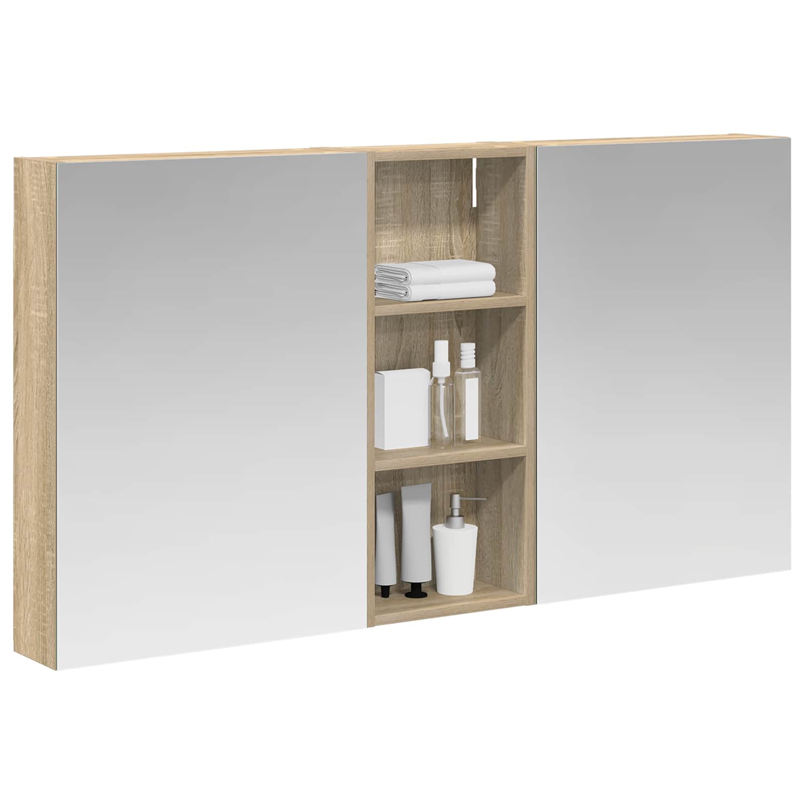 Set di Armadi da Bagno con lo scaffale 3 pcs 130 x 14,5 x 70 cm | homemem39