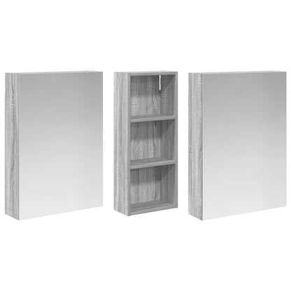 Set di Armadi da Bagno con lo scaffale 3 pcs 130 x 14,5 x 70 cm | homemem39