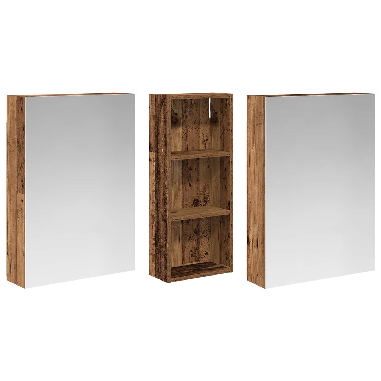 Set di Armadi da Bagno con lo scaffale 3 pcs 130 x 14,5 x 70 cm | homemem39