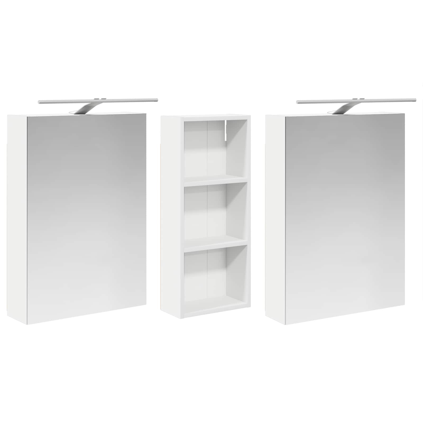 Set di Armadi da Bagno con lo scaffale 3 pcs 130 x 14,5 x 70 cm | homemem39