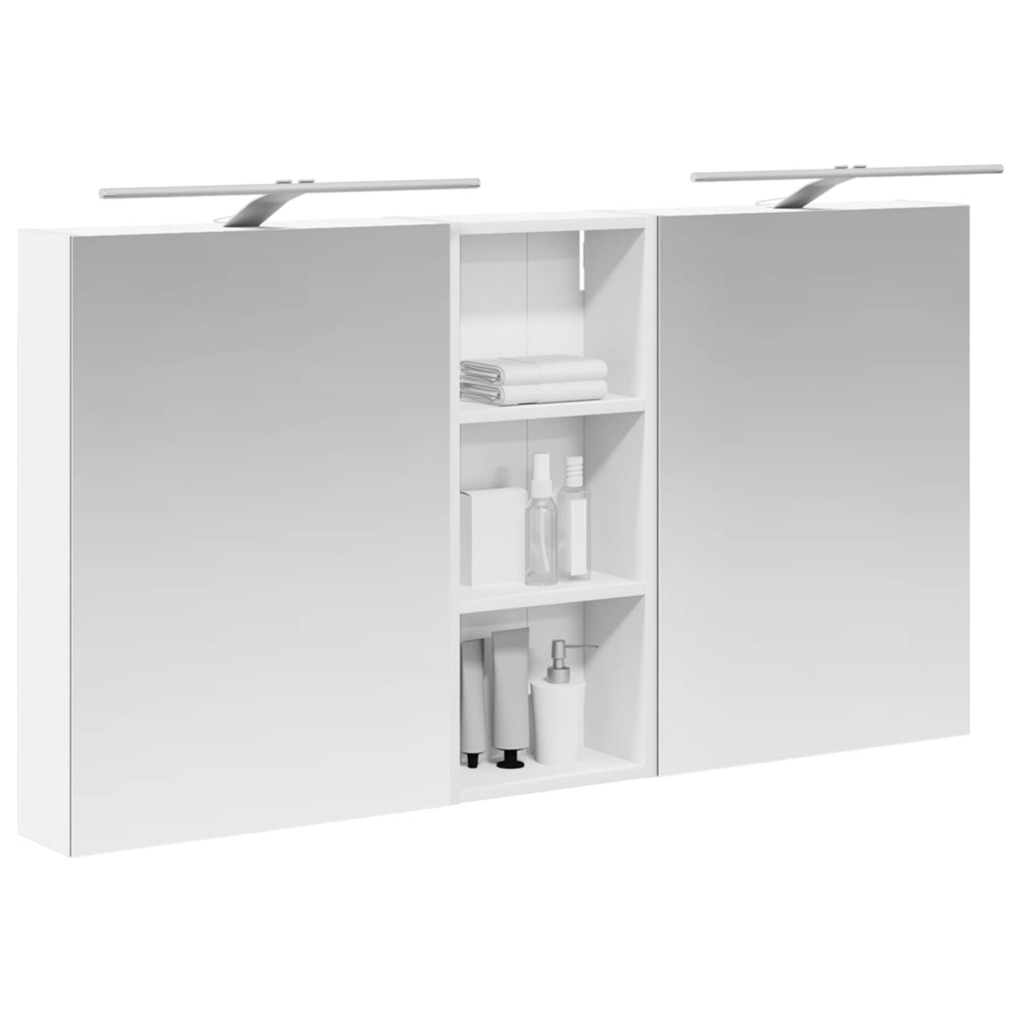 Set di Armadi da Bagno con lo scaffale 3 pcs 130 x 14,5 x 70 cm | homemem39